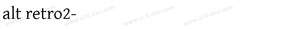alt retro2字体转换